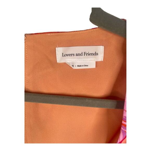 Lovers and Friends Morgan Maxi Dress Blouson Sleeves Chai Floral Print Size XS - Picture 16 of 16